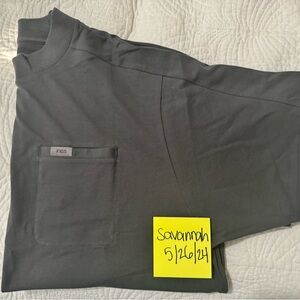 FIGSPRO Mist Pique Mock Neck Scrub Top